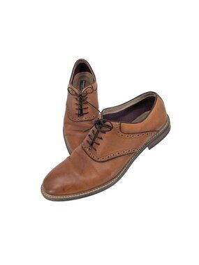 Aston Grey Leather Oxford Dress Shoes Ybilia Brown Business Casual Formal Sz 9.5